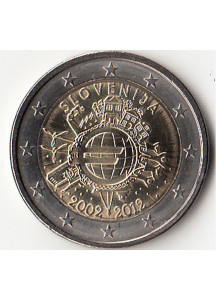 2012 - 2 Euro SLOVENIA 10° Anniversario euro Fdc